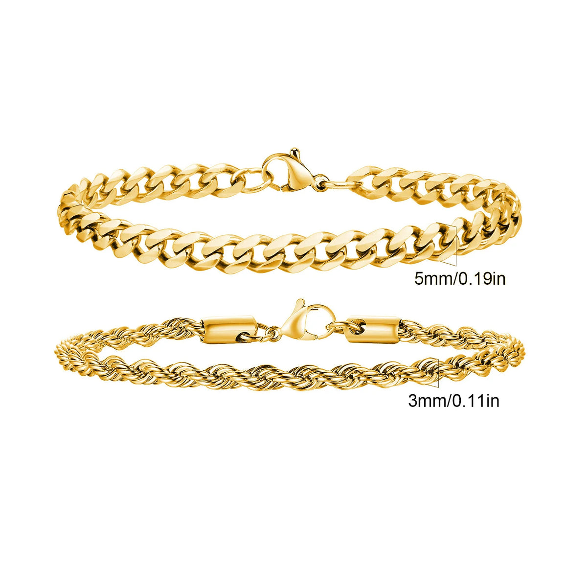 Pulseiras de Corrente em Aço inoxidável Masculinas, Pulseira em Aço Inox, Pulseira Masculina Prata, Pulseira Masculina Dourada, Pulseiras de Corrente Masculinas, Loja Acessora