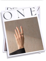 Anel Geométrico Bicolor de Aço inoxidável, Anel de Aço inox, Anel Feminino, Anel de Aço Inox, Anel Bicolor, Anel Duas Cores Aço Inoxidável, Loja Acessora 