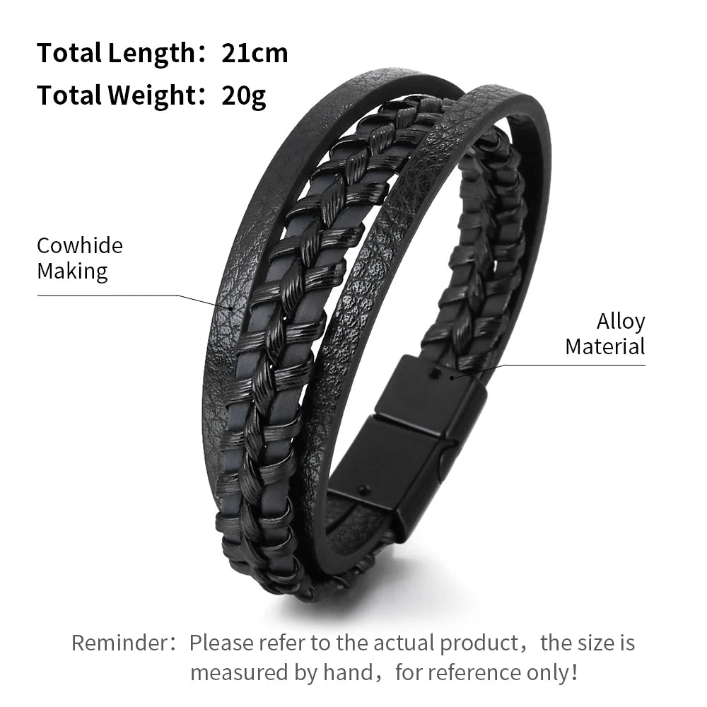 Pulseira de Couro Trançado, Pulseira de Couro, Pulseira de Couro Masculina, Pulseira Life Trançada em Couro, Pulseira Masculina Couro Trançado, Loja Acessora 