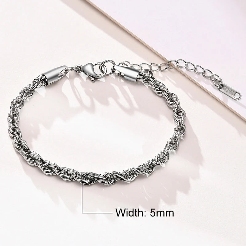 Pulseira Masculina Aço Inox, Pulseira Prata, Pulseira Masculina de Corrente, Pulseira de Aço Inox, Pulseira Masculina em Aço inoxidável, Loja Acessora 