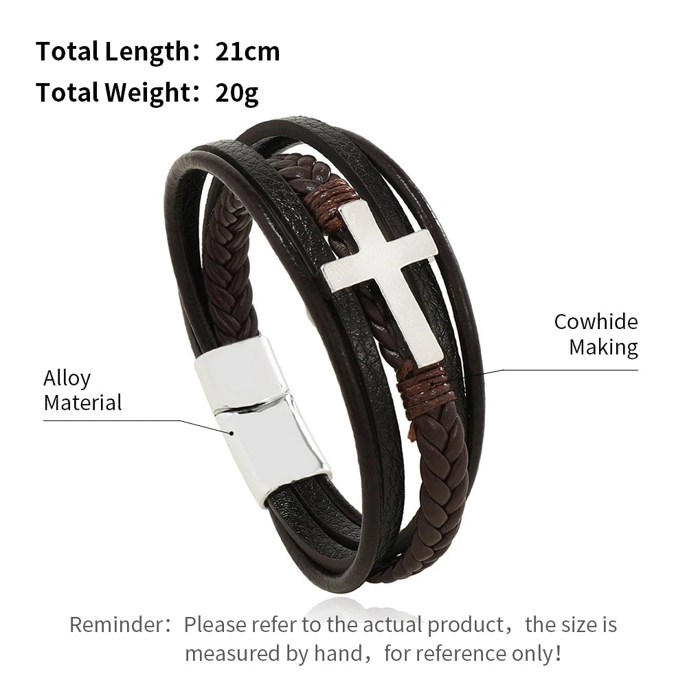 Pulseira de Couro Trançado, Pulseira de Couro, Pulseira de Couro Masculina, Pulseira Life Trançada em Couro, Pulseira Masculina Couro Trançado, Loja Acessora 