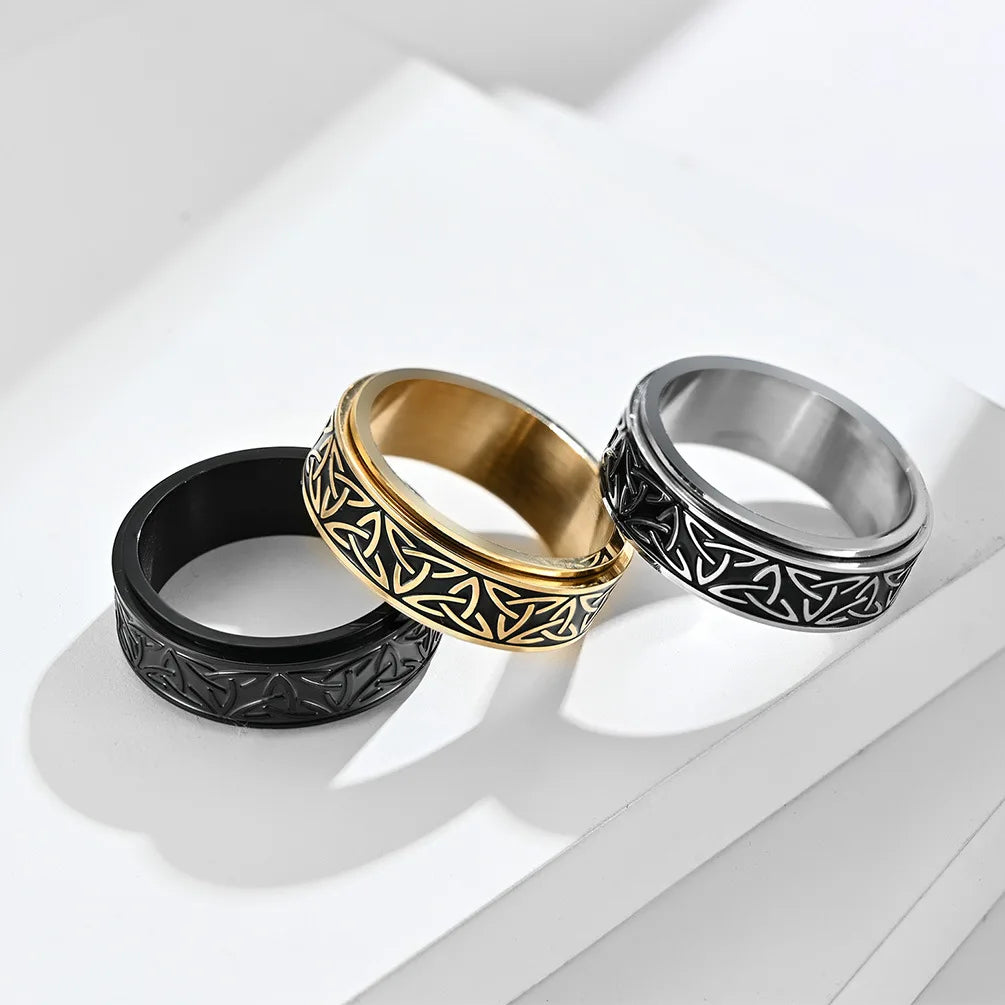 Anel Viking Com Nó Celta,Anel Viking Com Nó Celta Em Aço Inox, Anel de Aço inox, Anel Masculino, Anel Masculino em Aço Inox, Loja Acessora