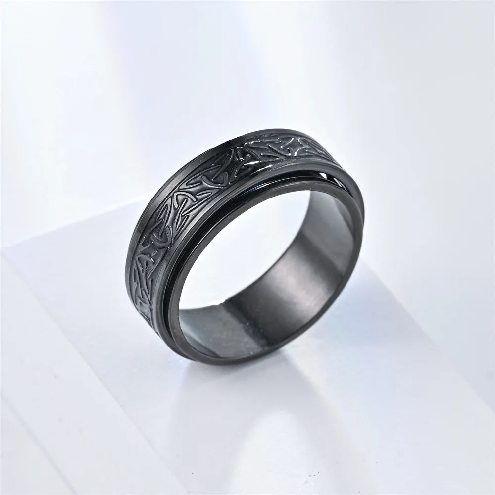 Anel Viking Com Nó Celta,Anel Viking Com Nó Celta Em Aço Inox, Anel de Aço inox, Anel Masculino, Anel Masculino em Aço Inox, Loja Acessora