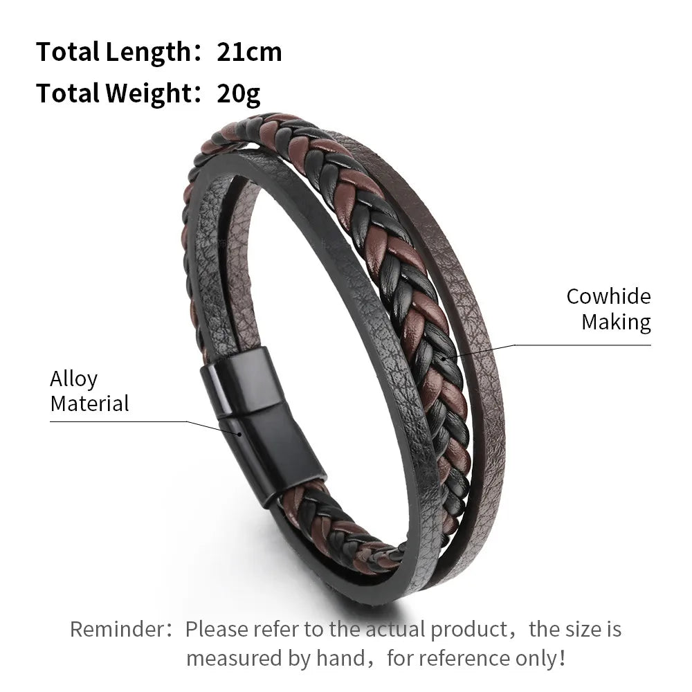 Pulseira de Couro Trançado, Pulseira de Couro, Pulseira de Couro Masculina, Pulseira Life Trançada em Couro, Pulseira Masculina Couro Trançado, Loja Acessora 